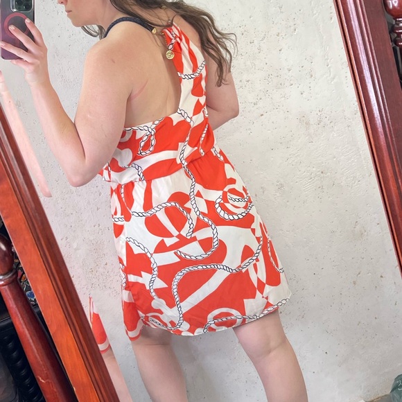 Lilly Pulitzer Tango Orange Booze Cruise Kenner Dress 100% Silk Size Small - Picture 4 of 13